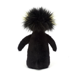 Back: Don't be fooled by his spiky hair, Ronnie Rockhopper by Jellycat is a cuddly penguin with a heart of licorice!