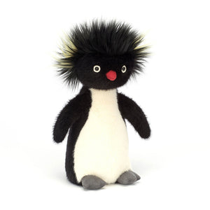 Front: Unleash the fun! Ronnie Rockhopper, the Jellycat penguin with a wild mane and a rock and roll attitude, is ready to party.