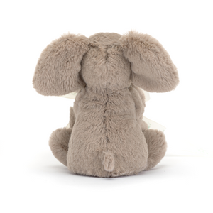 The gift of comfort! The Jellycat Smudge Elephant Soother features a soft elephant with big ears from behind.