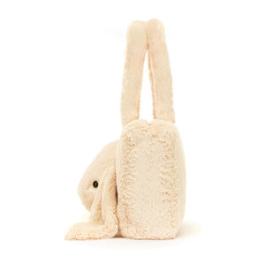 Side profile of the Jellycat Smudge Rabbit Tote Bag