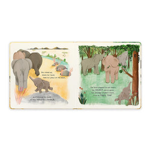 Big dreams, little legs! Jellycat Smudge the Littlest Elephant Book tells a rhyming story of a tiny elephant finding her own way, with colorful illustrations.