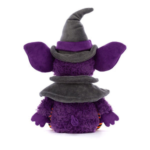 Don't be scared, it's just a gremlin! The Jellycat Spooky Greta Gremlin features a soft curly tail and is ready for Halloween fun.
