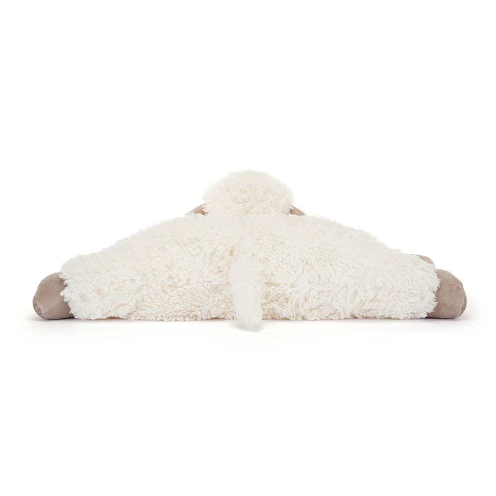 Back view of Jellycat Large Truffles Sheep, featuring its plush body and fluffy tail.