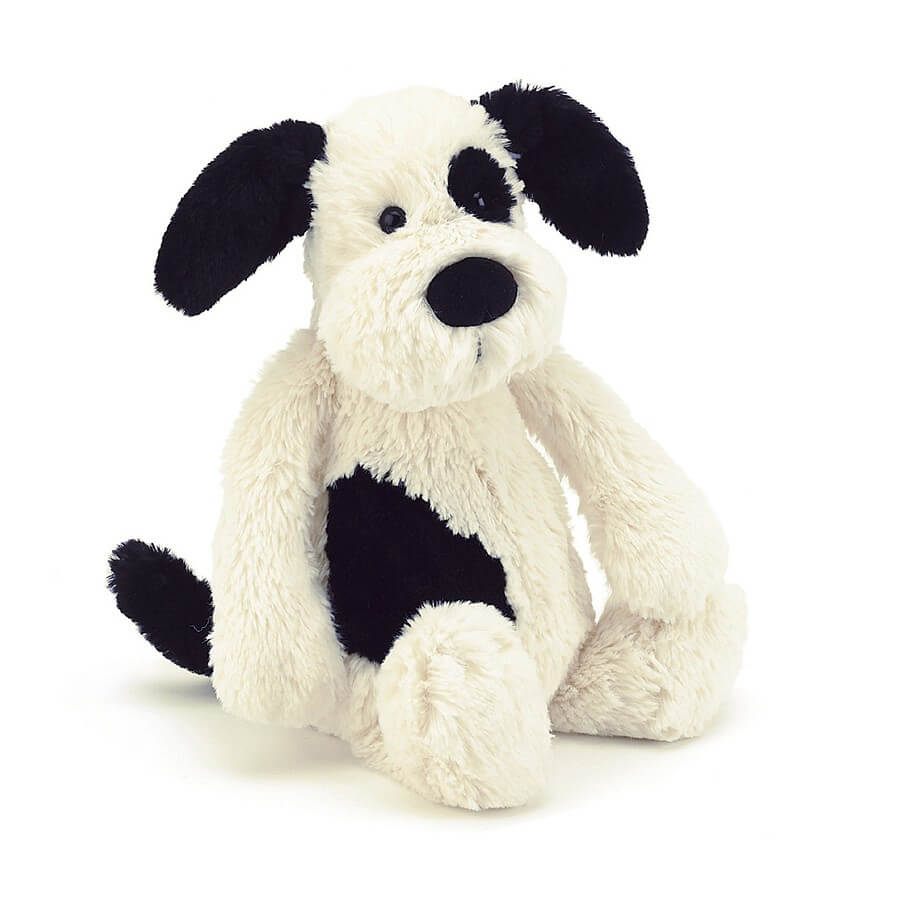 Jellycat Black & White Bashful Puppy 