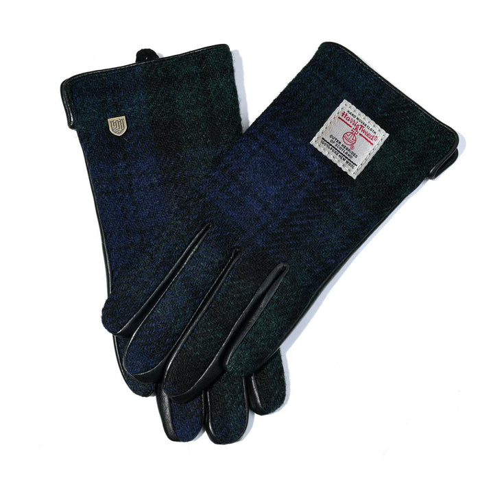 Ladies Gloves with Black Watch Tartan Harris Tweed®