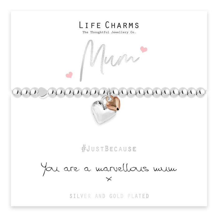 Marvellous Mum Hearts Bracelet