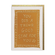 Gold Star Greeting Card (13698)