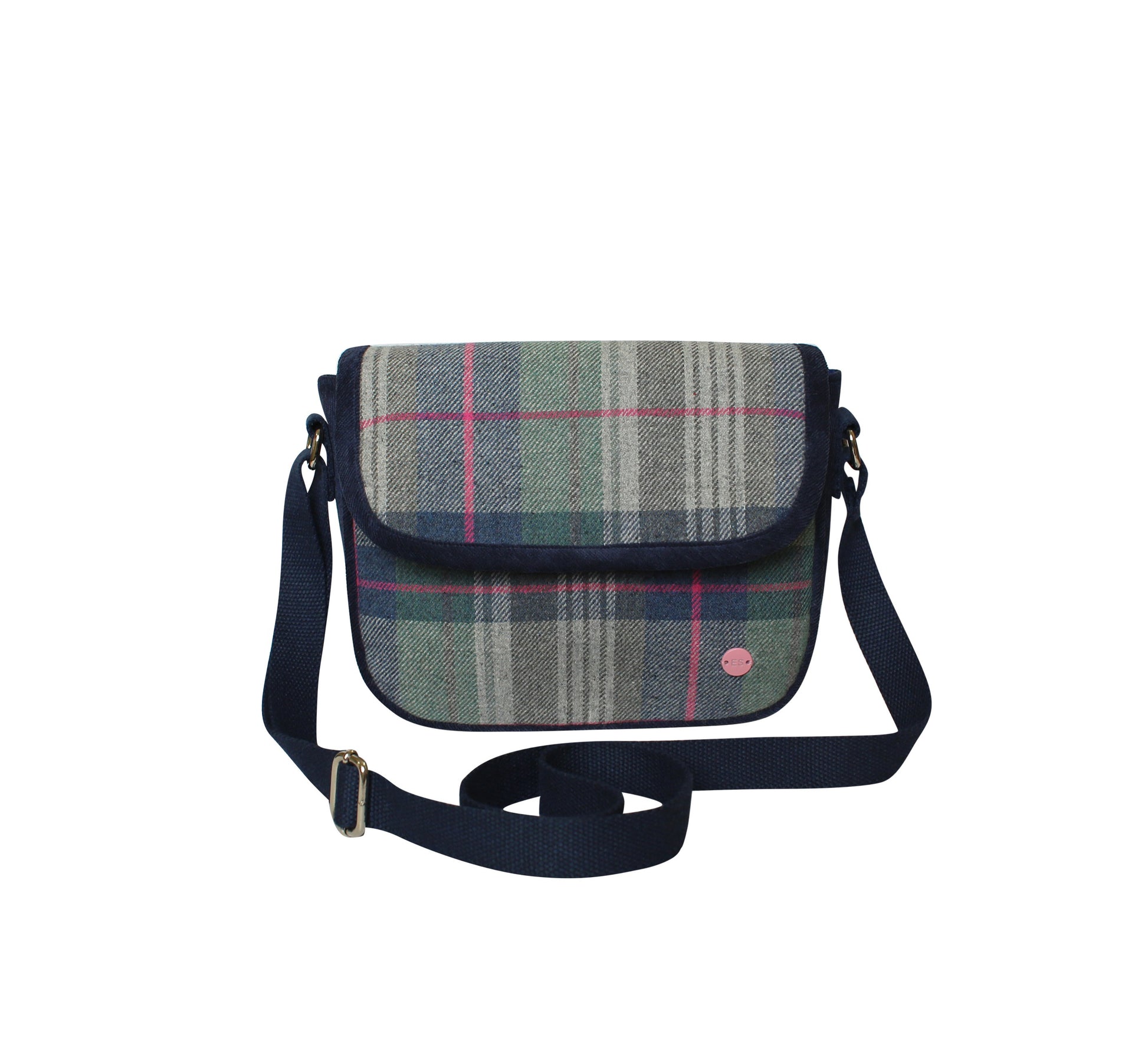 Drem Tweed Mila Crossbody Bag front view with shoulder strap