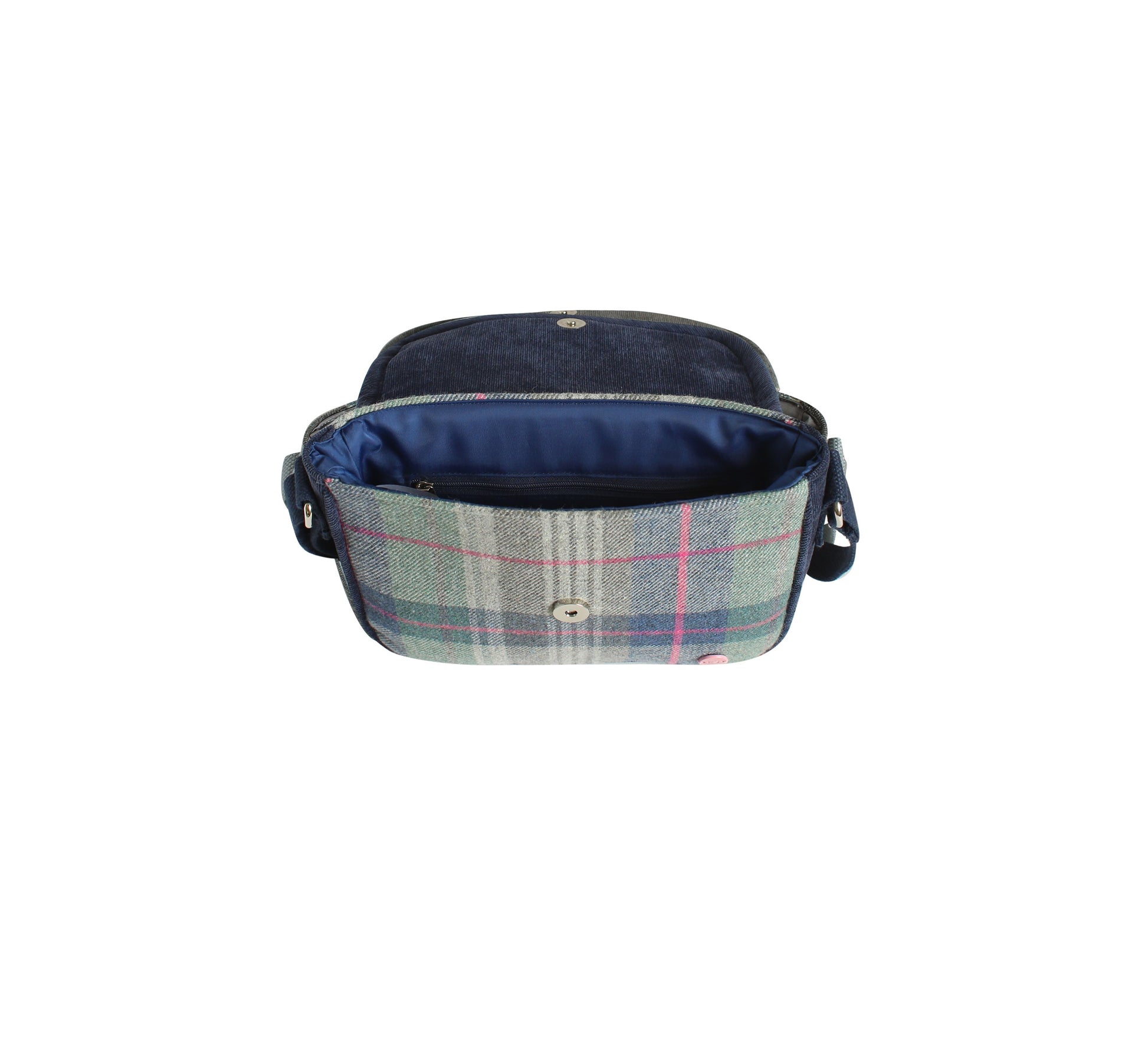 Drem Tweed Mila Crossbody Bag interior showing recycled lining