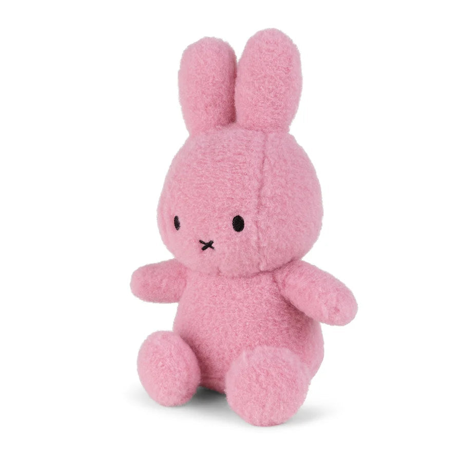 Miffy Cotton Candy rose pink plush side angled view on white background