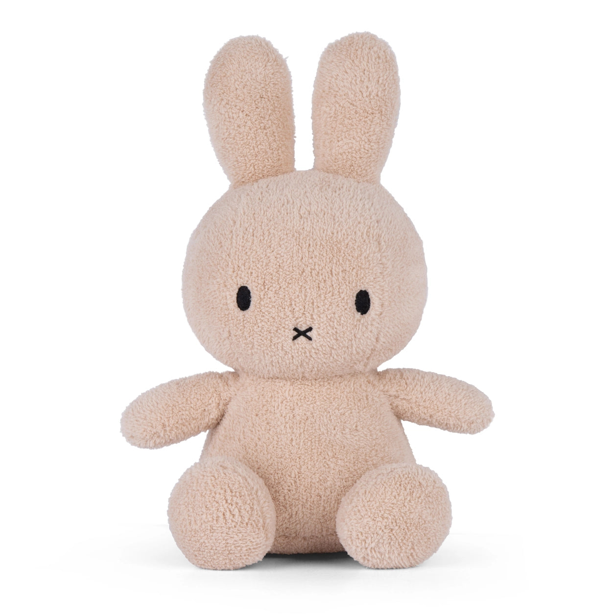 Miffy terry beige plush front view on white background