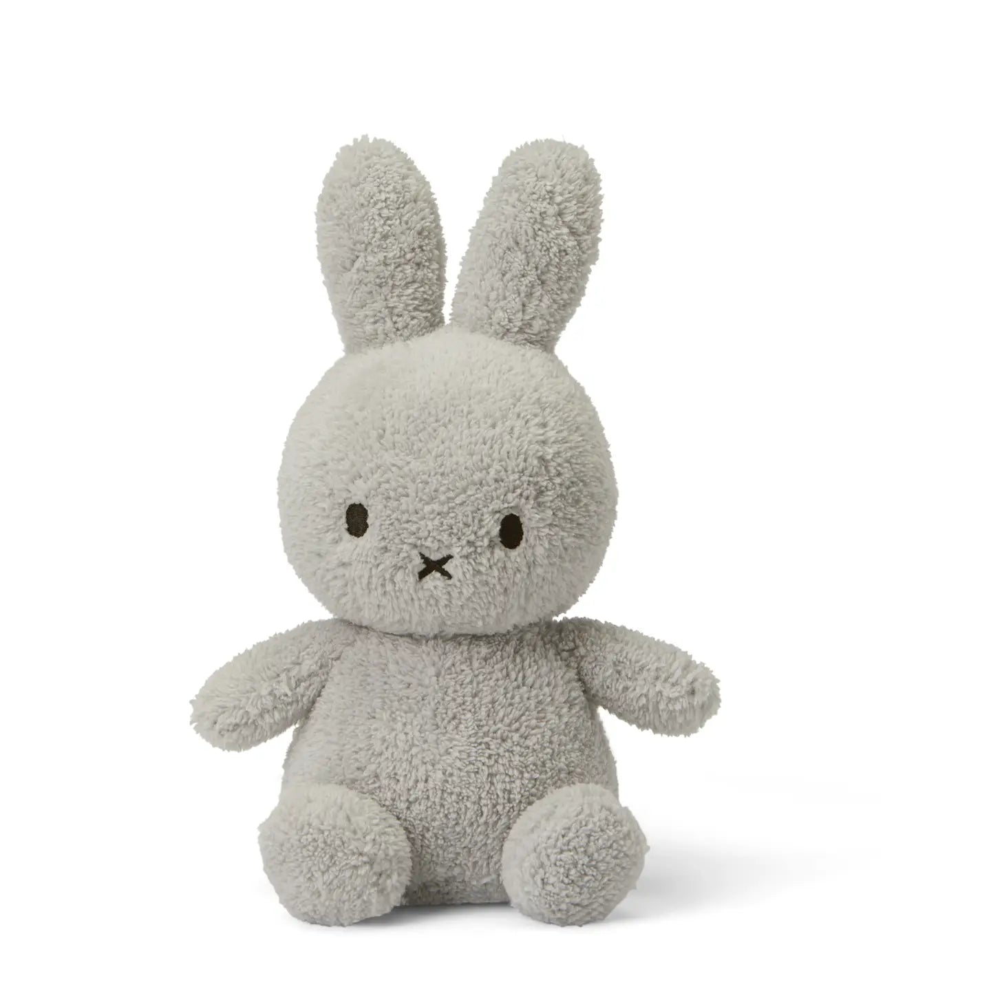 Miffy terry light grey plush front view on white background