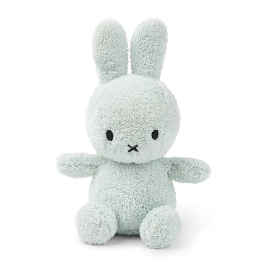 Miffy terry soft green plush front facing on white background