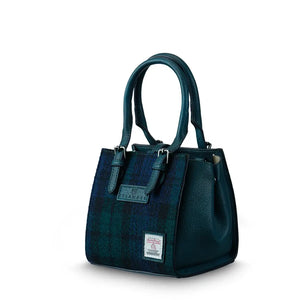 Iconic Black Watch tartan Mini Caillie Tote with structured sides, highlighting the timeless design.