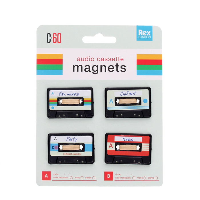 Mini Music Magnets (Set of 4) - Cassette