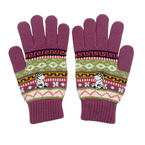 Flat lay of both gloves showing Snorkmaiden embroidery and intricate fair isle detail.