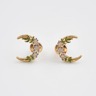 Nightshade Moon Gold Stud Earrings