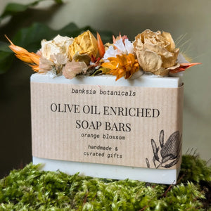 Handmade Orange Blossom Soap, enriched with nourishing olive oil.