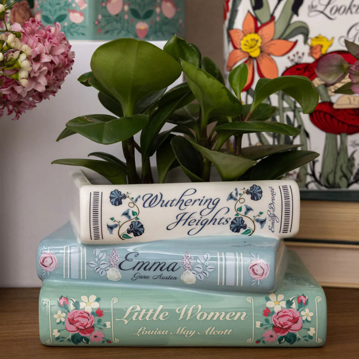 Planter, Stacked Books