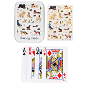 Playing Cards in a Tin – Dog Park: illustrated tin featuring playful dog designs