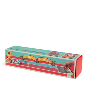 Boxed Poo Curling Game with illustrated packaging.