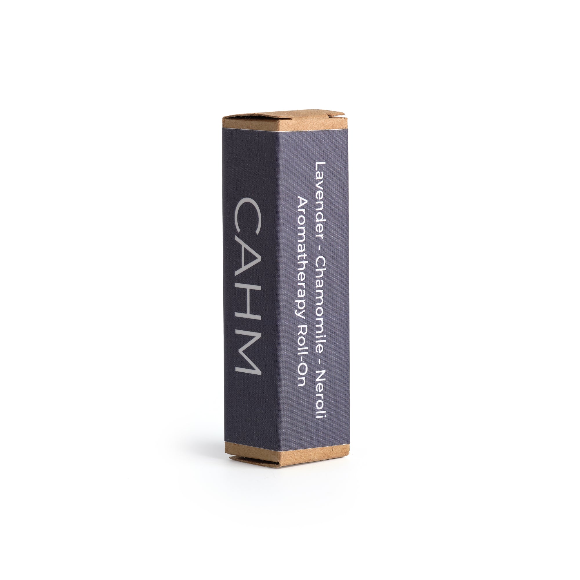 Eco-friendly boxed CAHM Rest Aromatherapy Roll-On for relaxation and better sleep.