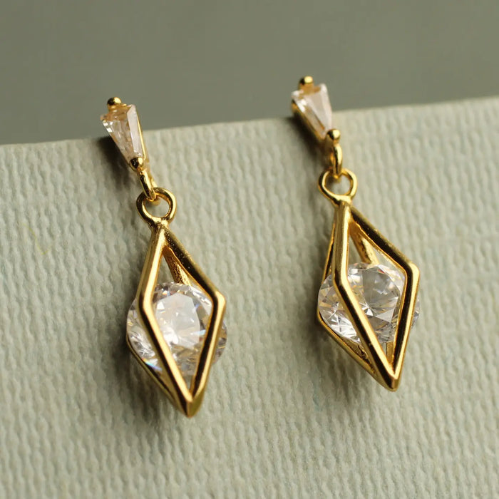Rhombus Geometric Jewel Earrings