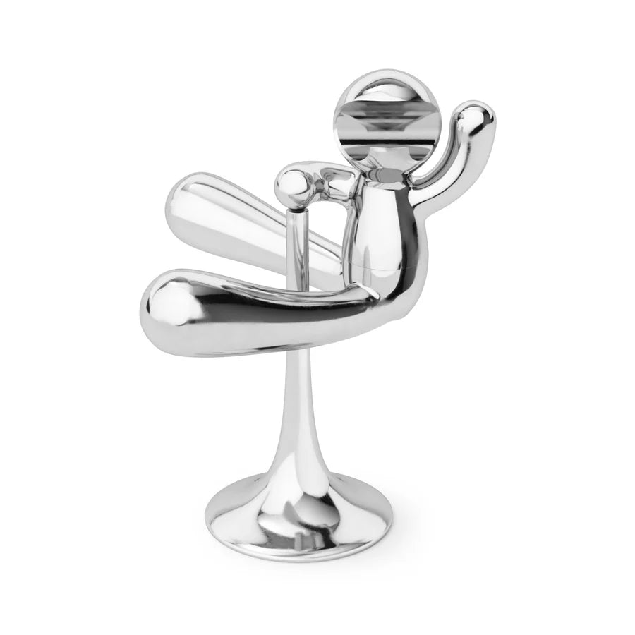 Umbra Rodeo Buddy bottle opener chrome rear view showing detail