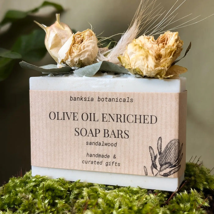 Sandalwood Dried Flower Olive Oil Soap