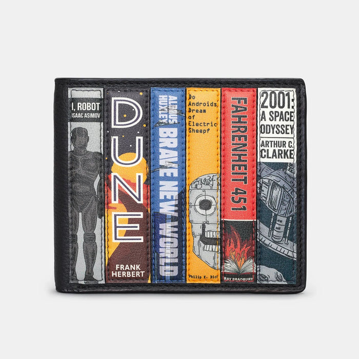 Sci-Fi Bookworm Black Leather Wallet