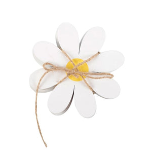 Set of daisy coasters tied with twine for a charming gift-ready presentation.