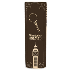 Spine view of Sherlock Holmes Large Book Vase featuring Big Ben illustration.