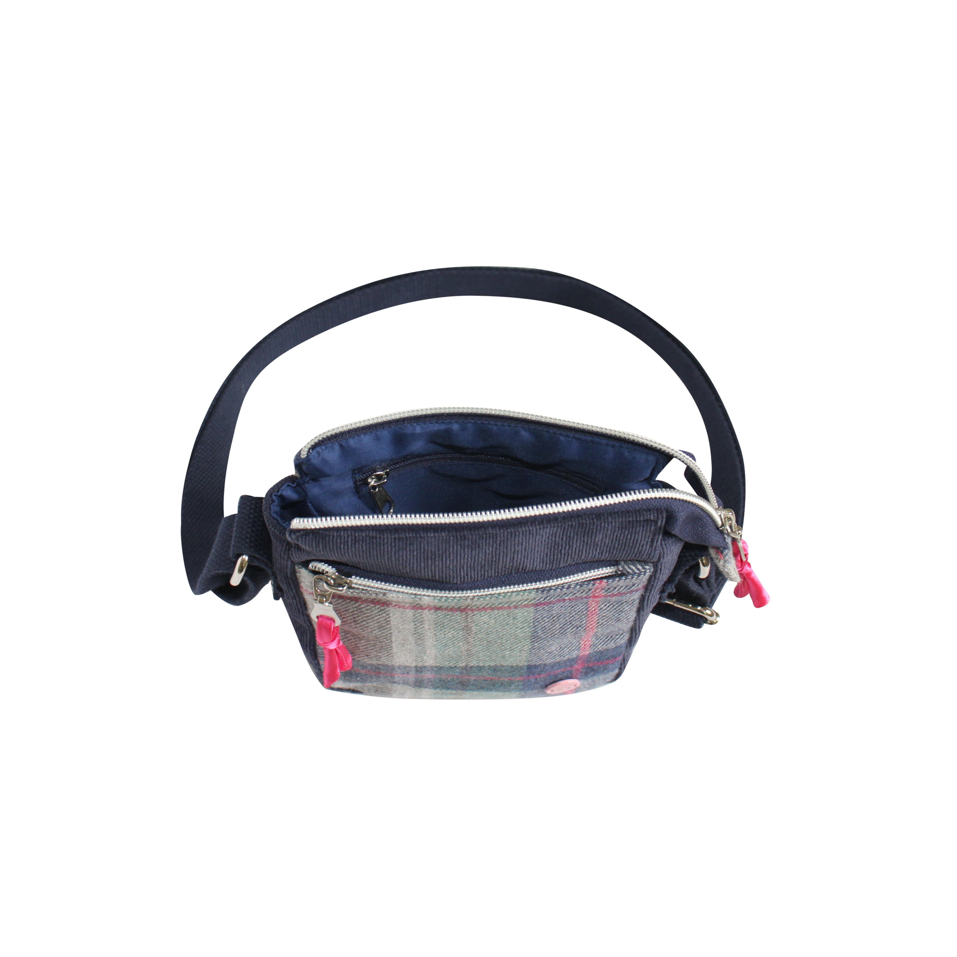 Drem Tweed Phone Crossbody Pouch interior showing recycled lining