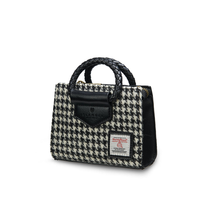 The Mini Arran Tote with Black & White Dogtooth Harris Tweed®