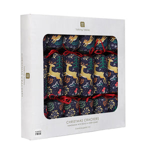 Angled side view of Twilight Christmas Crackers in packaging