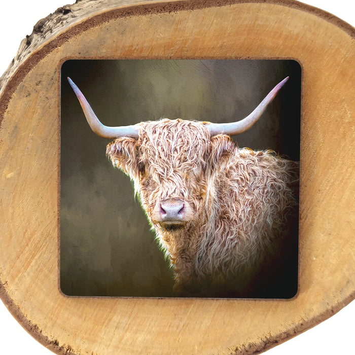 Twilight Highland Cow Fridge Magnet