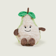 Warmies Pear soft toy plush front view – heatable and lavender scented.
