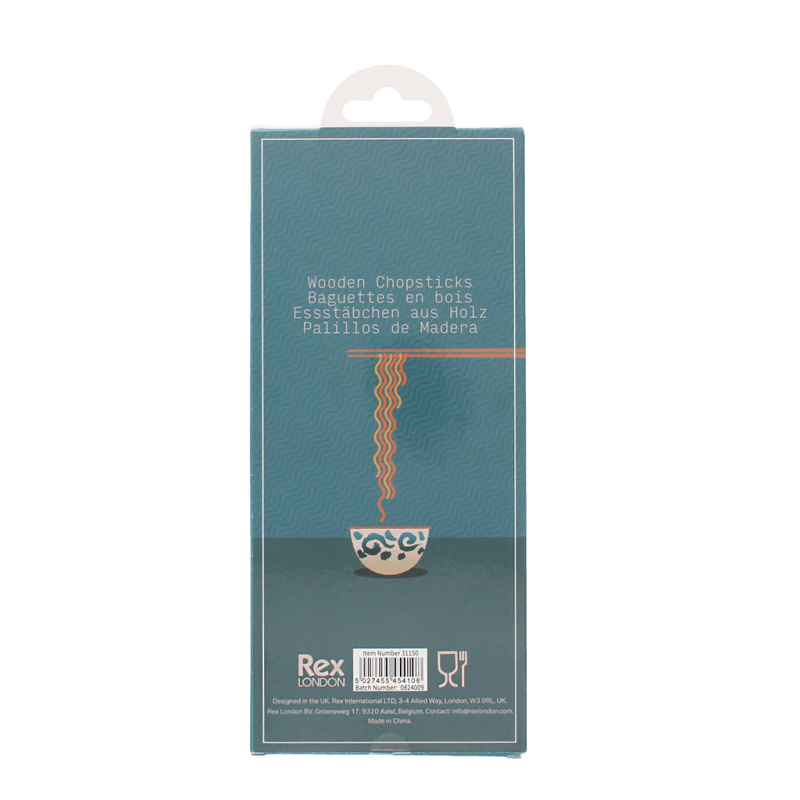 Japanese heritage chopsticks packaging box back with product details
