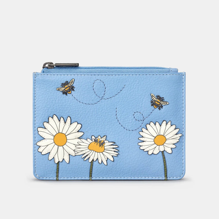 Bee Happy Leather Zip Top Purse