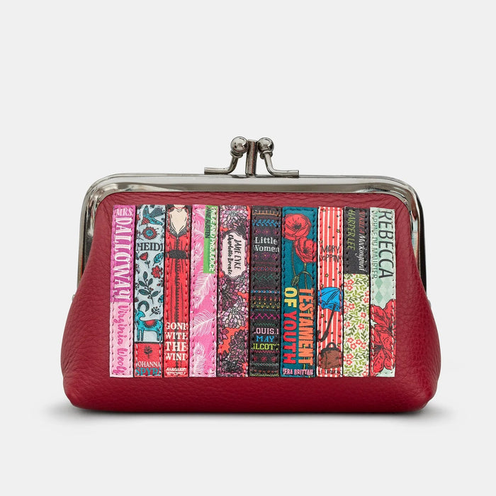 Cherry Red Bookworm Leather Aubrey Purse