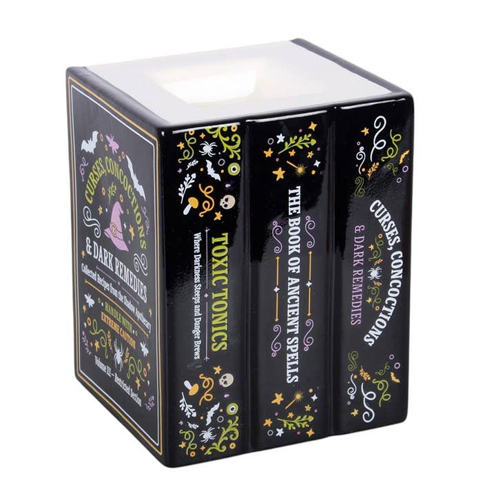 Witch's Apothecary Book Shaped Oil Burner and Wax Warmer