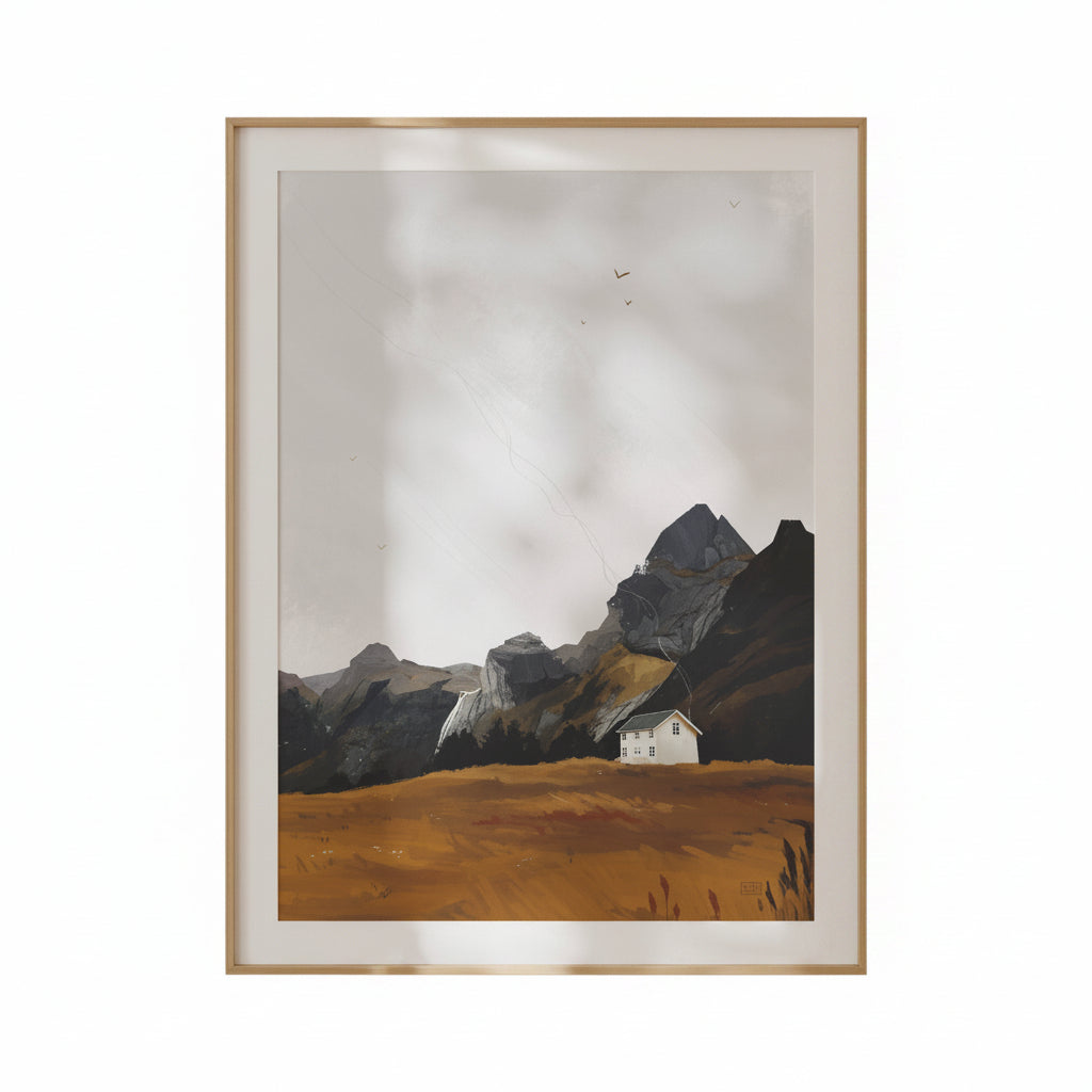 Aurora Escape Iceland Landscape Art Print