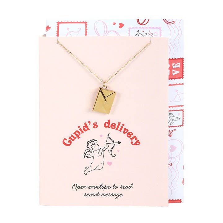 Open envelope locket showing space for secret message