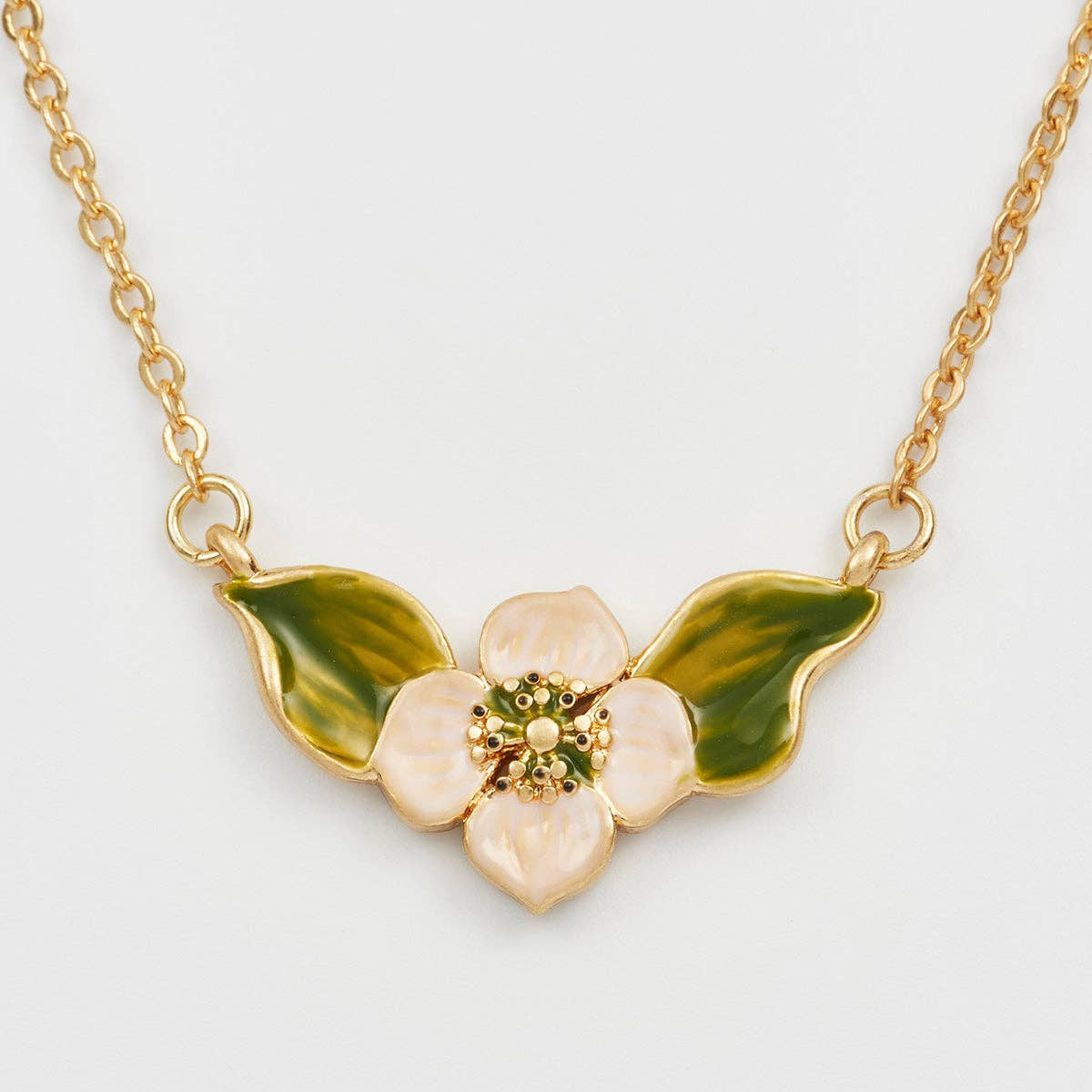 Poppy Anemone Gold Chain Necklace