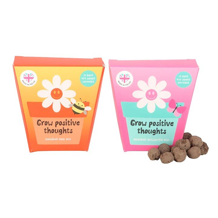 Seed ball pack showing pollinator-friendly wildflower mix