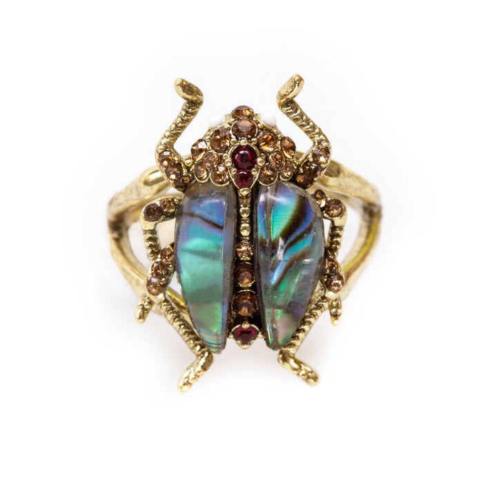 Bejewelled Beetle Ring