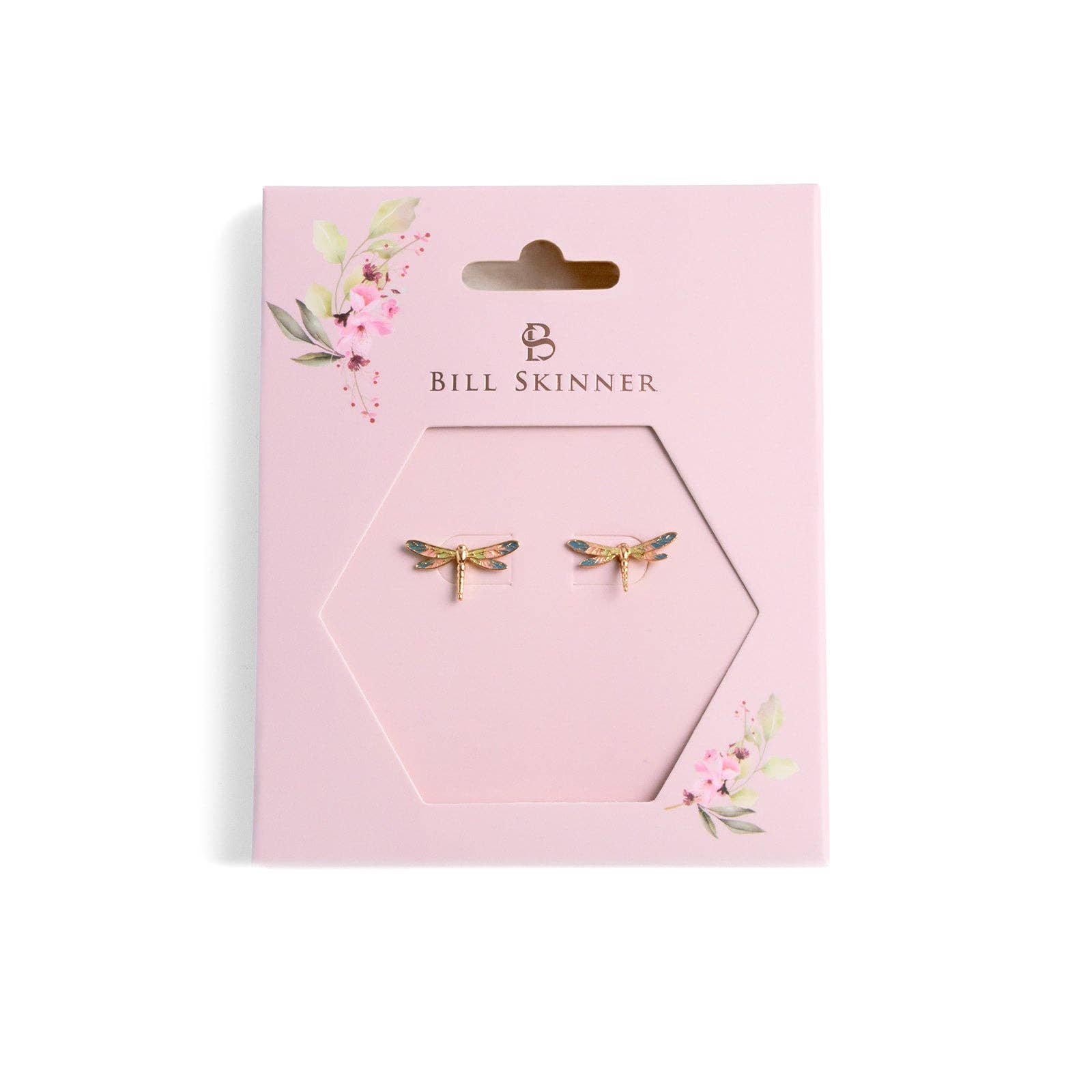 Close-up of dragonfly wing detail on enamel studs