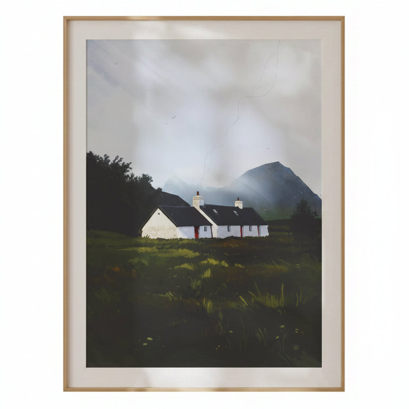 Blackrock Cottage Glencoe Art Print