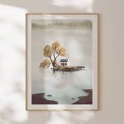 Broon's Hoose Scottish landscape art print of a storybook cottage