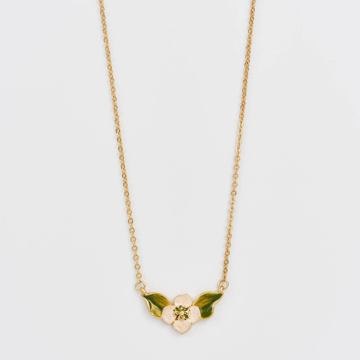 Poppy Anemone Gold Chain Necklace